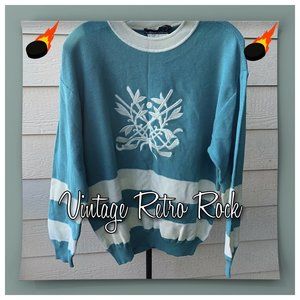 🔥SOLD🔥Salvatore Ferragamo Hockey Casual Men Turquoise Stripe Shirt Long Sleeve